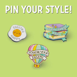 Legami - Hot Air Balloon Enamel Metal Pin - Pin Your Style!