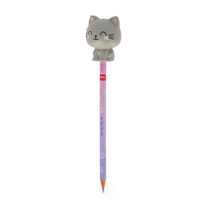 Legami - Pencil with Squishy Kitty "Be Curious" - Squishies