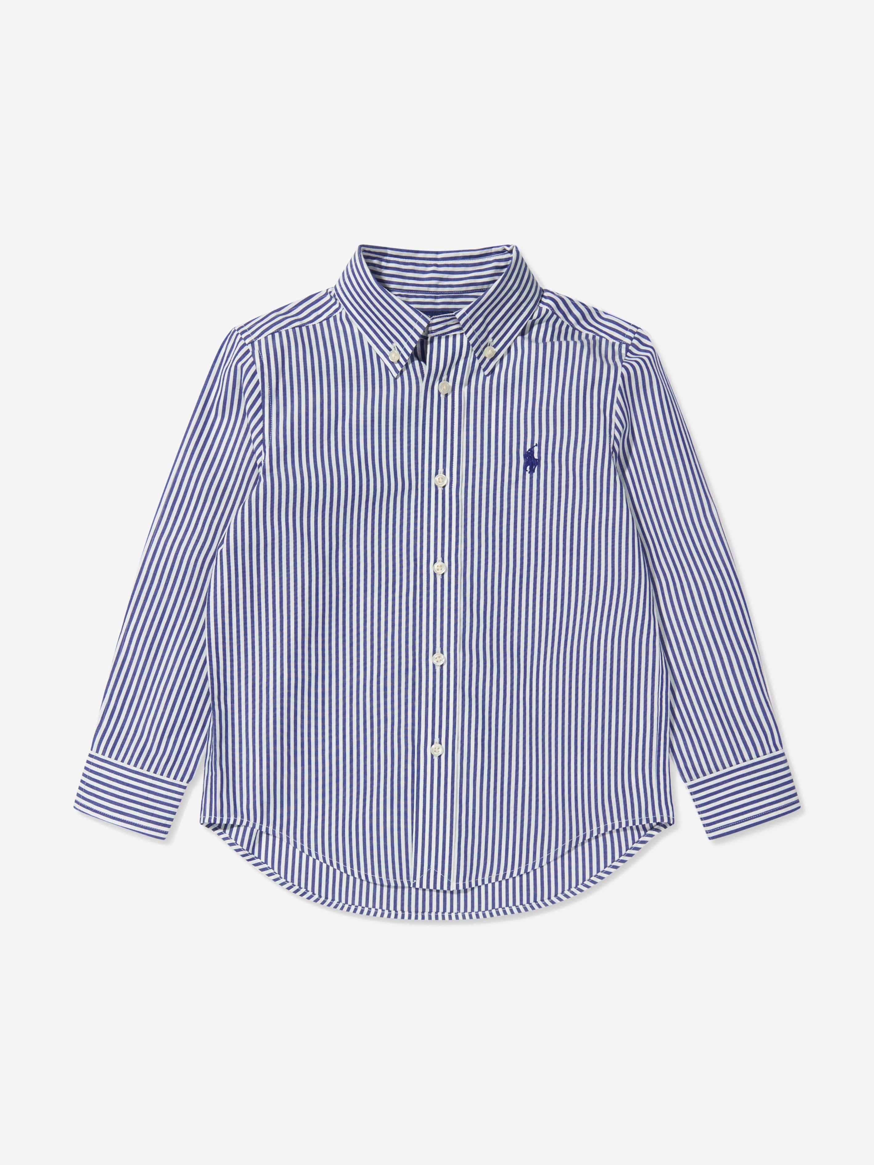 Ralph Lauren Boys Striped Shirt in Blue