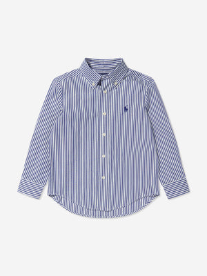 Ralph Lauren Boys Striped Shirt in Blue