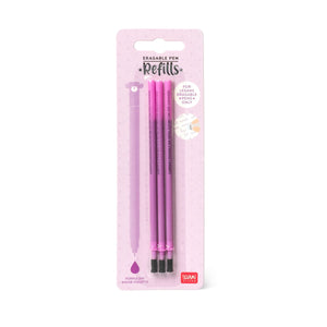 Legami - 3-Pack Refills Erasable Pens - Purple Ink - Erasable Pen