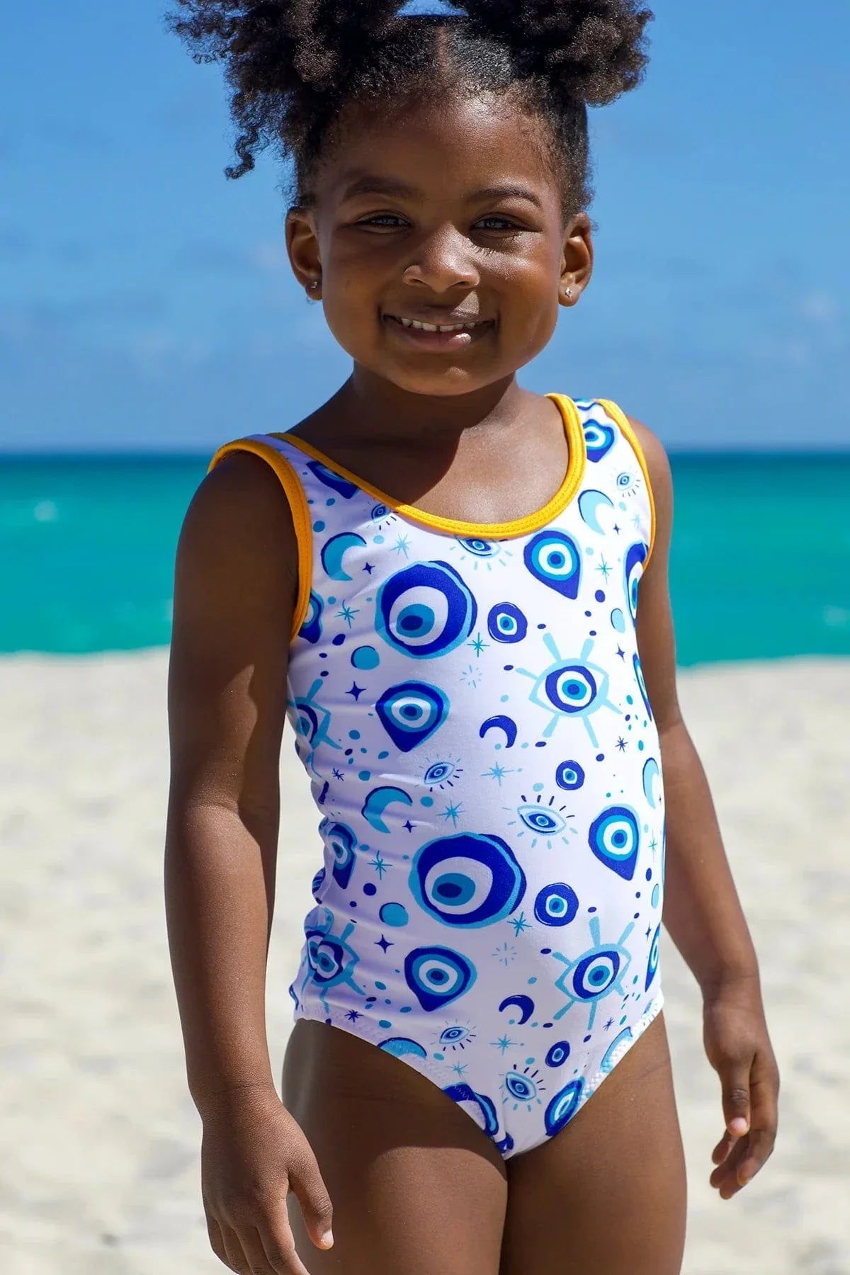 Nessi Byrd Girls Eliana Swimsuit in Blue