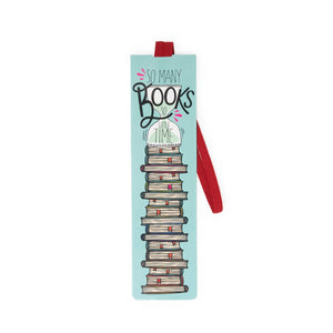 Legami - Illustrated Kitap Ayracı ile Elastic Band - Kitap Lover, So Many Books - Kitap Ayracı