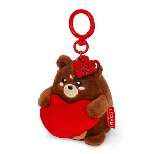 Legami - Teddy Bear Plush Keychain - Tiny Super Soft!