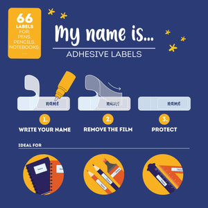 Legami - Protective Film with Adhesive Labels - My Name Is... - Space