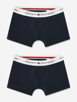 Tommy Hilfiger Boys 2 Pack Boxer Shorts Set in Navy