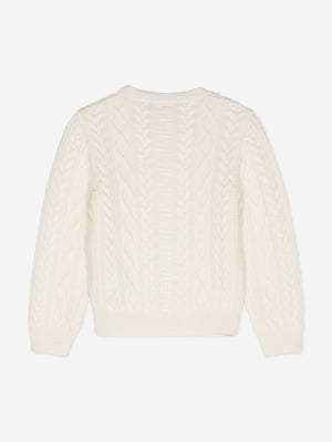 Versace Kids Cable Knit Jumper in Ivory