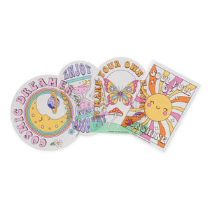 Legami - 4-Piece Set Static-Cling Suncatcher Stickers Windows - Rainbow Maker