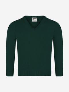 Zeco Kids School Knitted V-Neck Jumper in Green