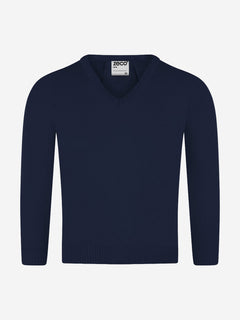 Zeco Kids School Knitted V-Neck Jumper in Navy