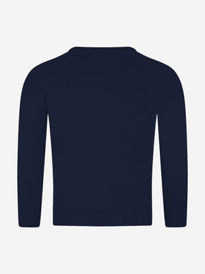 Zeco Kids School Knitted V-Neck Jumper in Navy