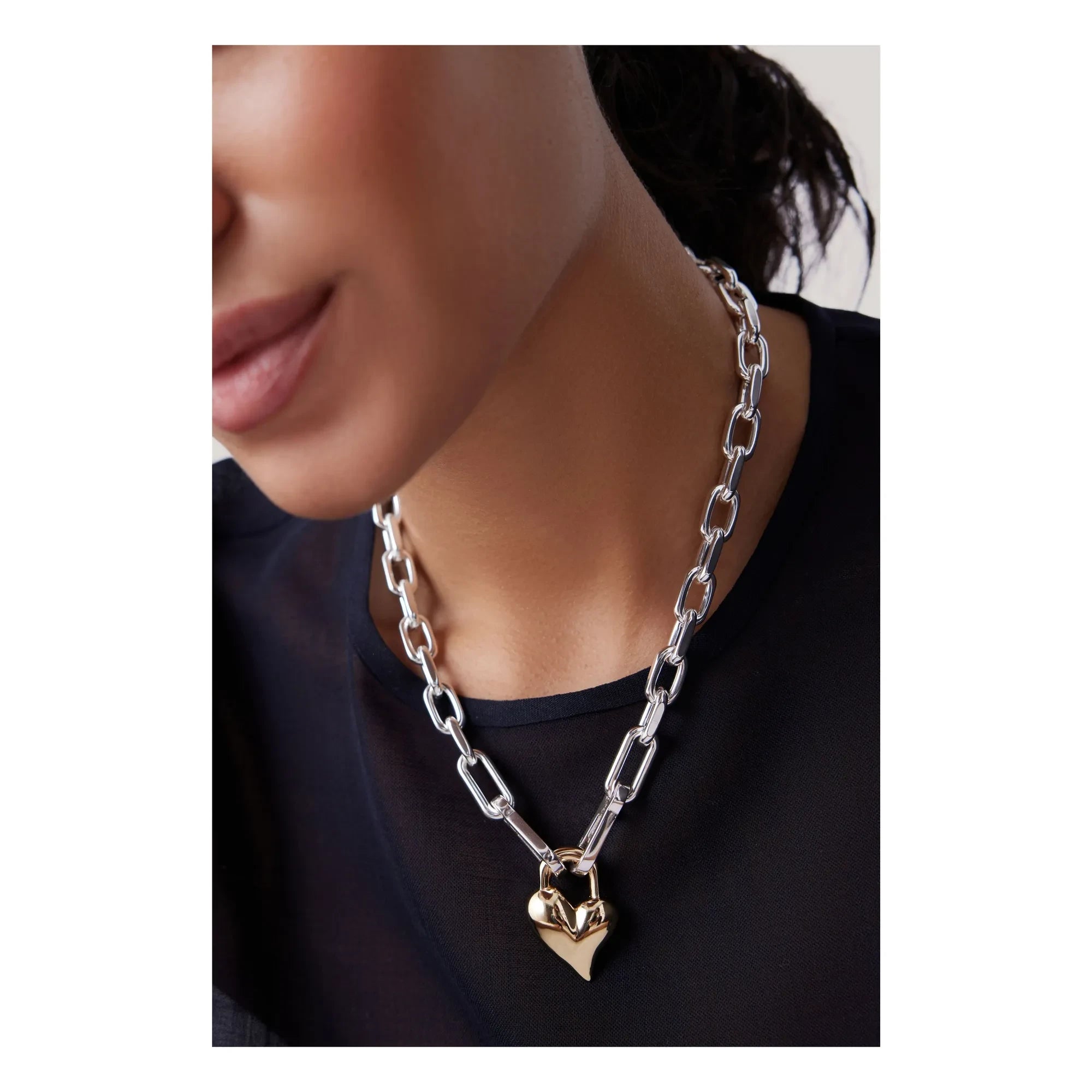 Jenny Bird - Locked Heart necklace | Gold/Silver