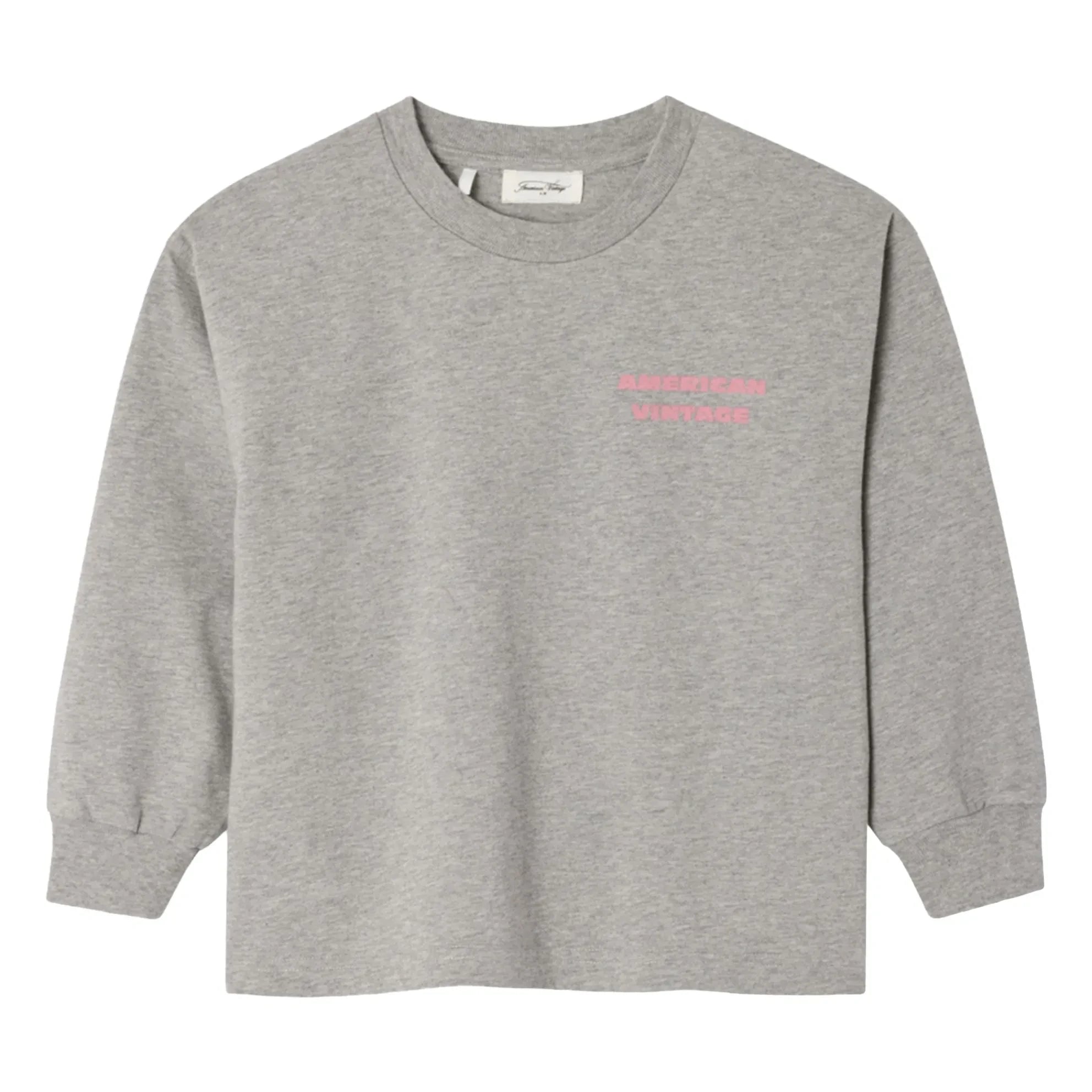 American Vintage - Fizvalley Games Uzun Kollu Tişört | Heather grey