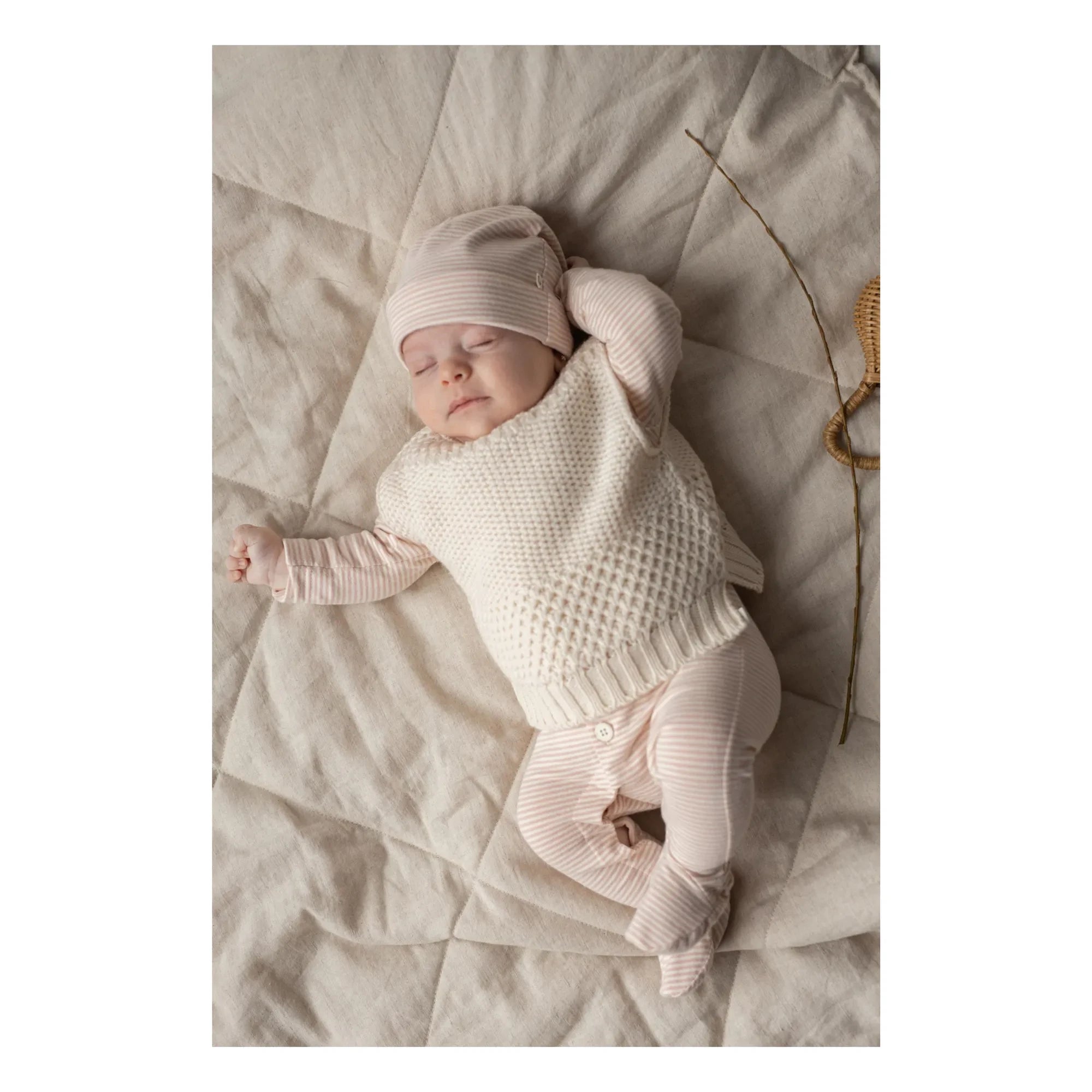 1+ in the Family - Gio Organic Cotton Hat | Nude