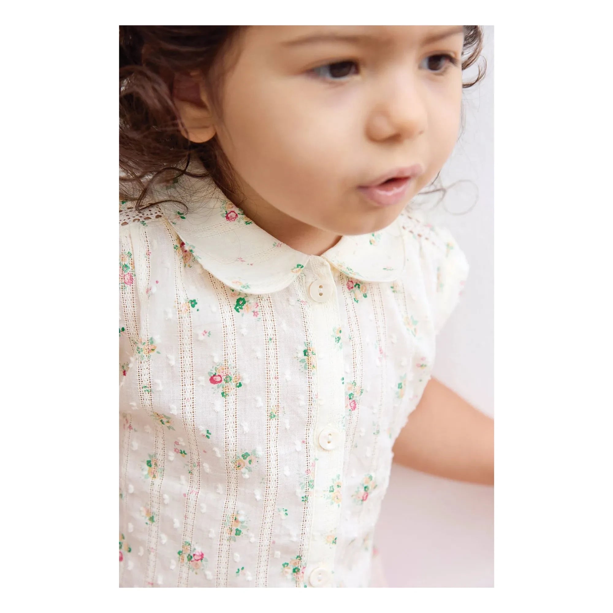 Bonton - Lorelei Bouquets Claudine Collar Shirt | Off-White