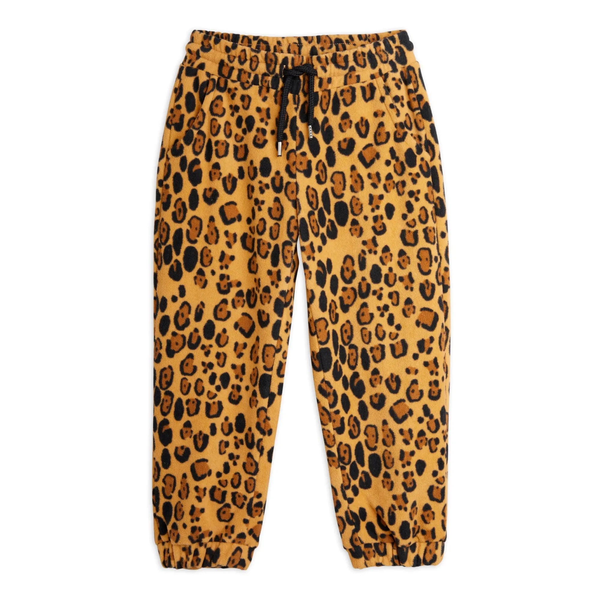 Mini Rodini - Recycled Polyester Leopard Print Jogger | Beige