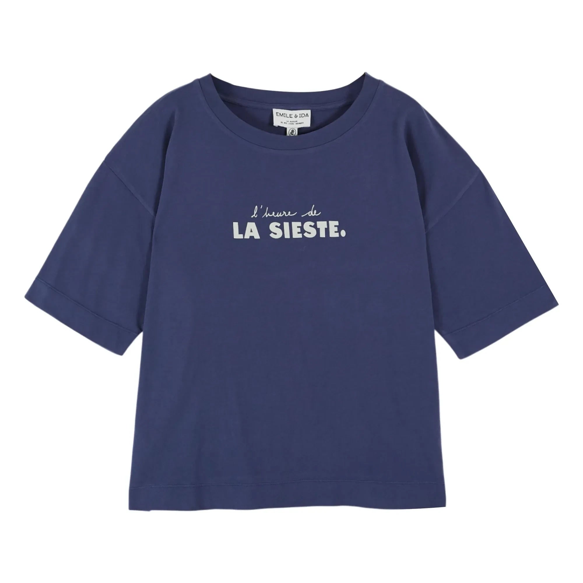 Emile et Ida - La Sieste Organic Cotton T-Shirt | Navy Blue