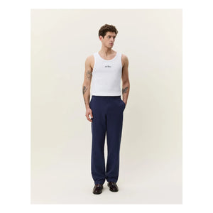 Les Deux - Seersucker Pants | Dark Blue