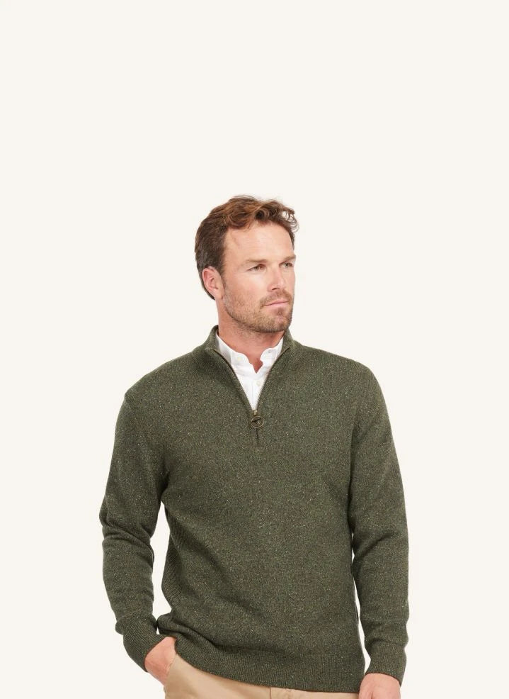 Barbour - Tisbury Essential Half-Zip Sweater | Olive