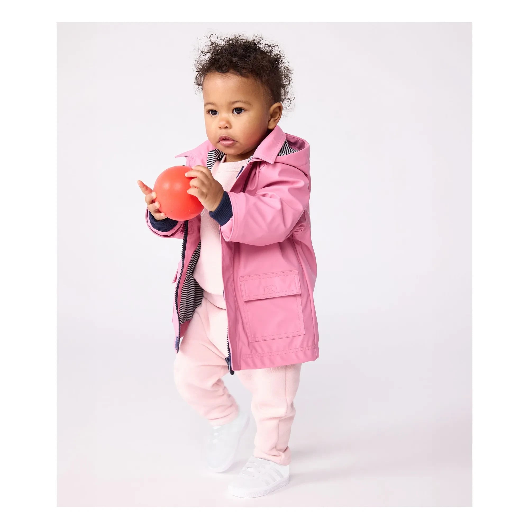 Petit Bateau - Iconic Recycled Fiber Raincoat for Babies | Pink