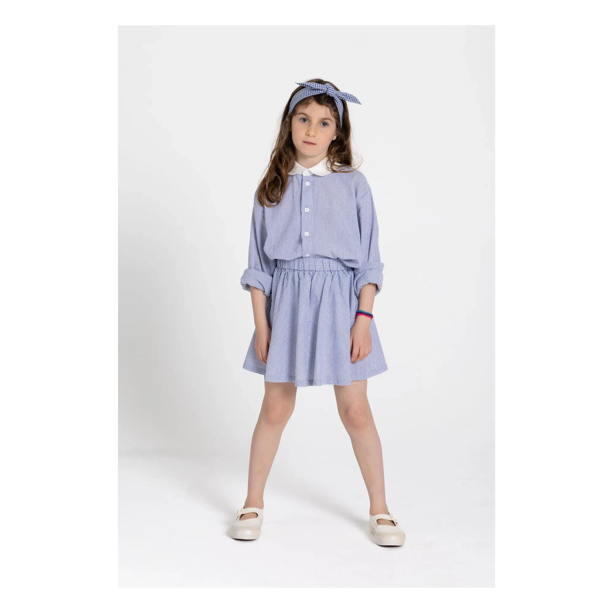Smallable Kid - Melody Striped Skirt | Royal blue