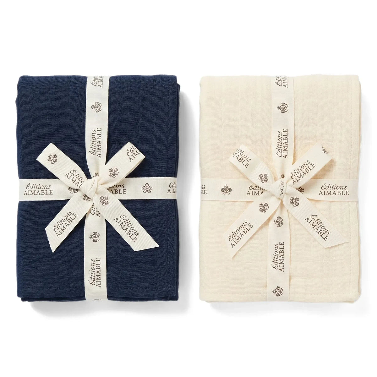 Editions Aimable - Léon muslin baby set | Night Blue Muslin