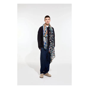 Mapoésie - Utopie Cotton Shawl | Blue