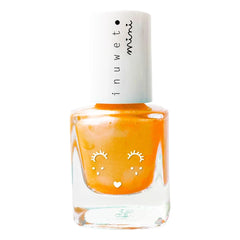 Inuwet - Water-based Mango Nail Polish for Kids - 5 ml | Neon Orange