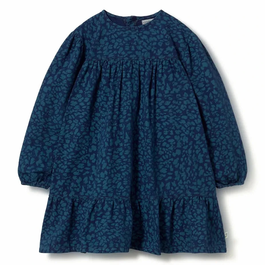 Cozmo - London Leopard Denim Dress | Blue