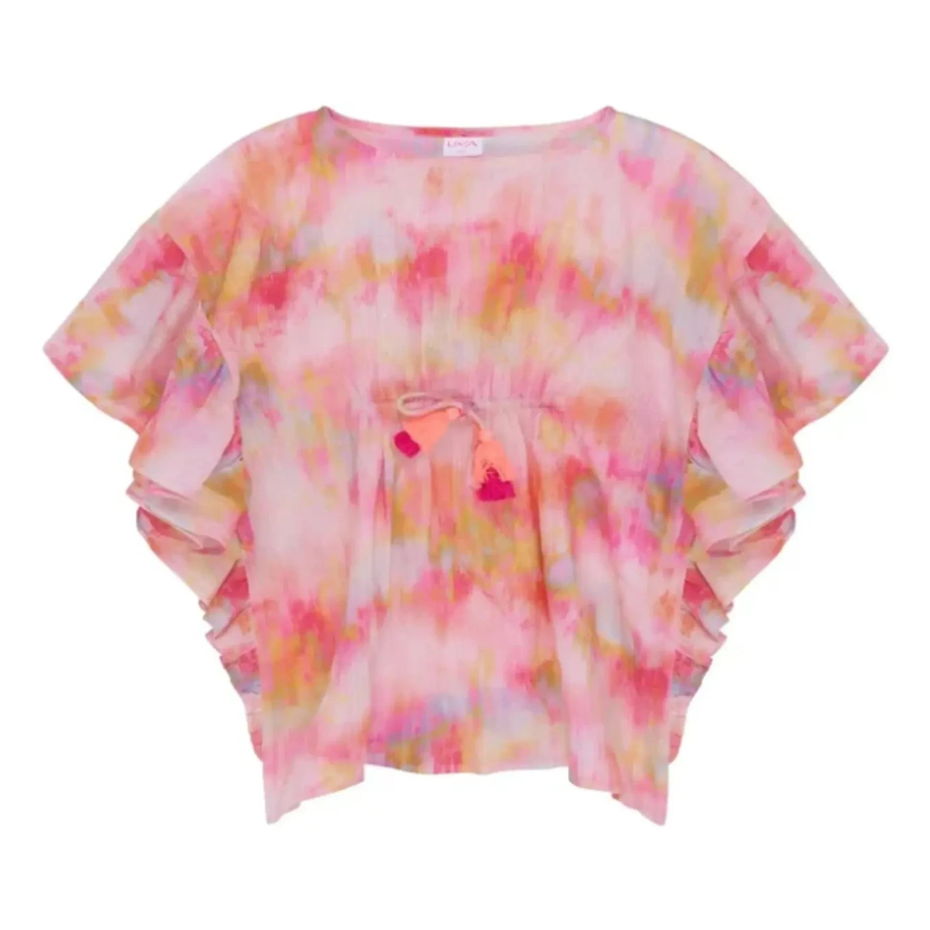 Lison Paris - Caftan Daiquiri Tie-Dye and Batik Metallic | Pink