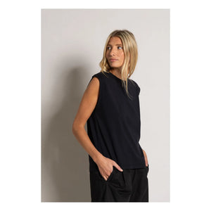 Smallable Woman - Freja Organic Cotton Sleeveless T-Shirt | Black