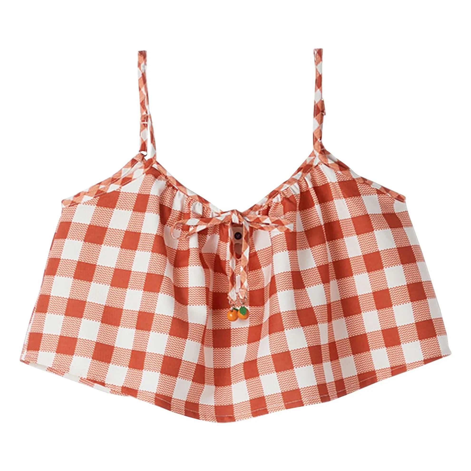 Fabula - Vichy Short Top | Red