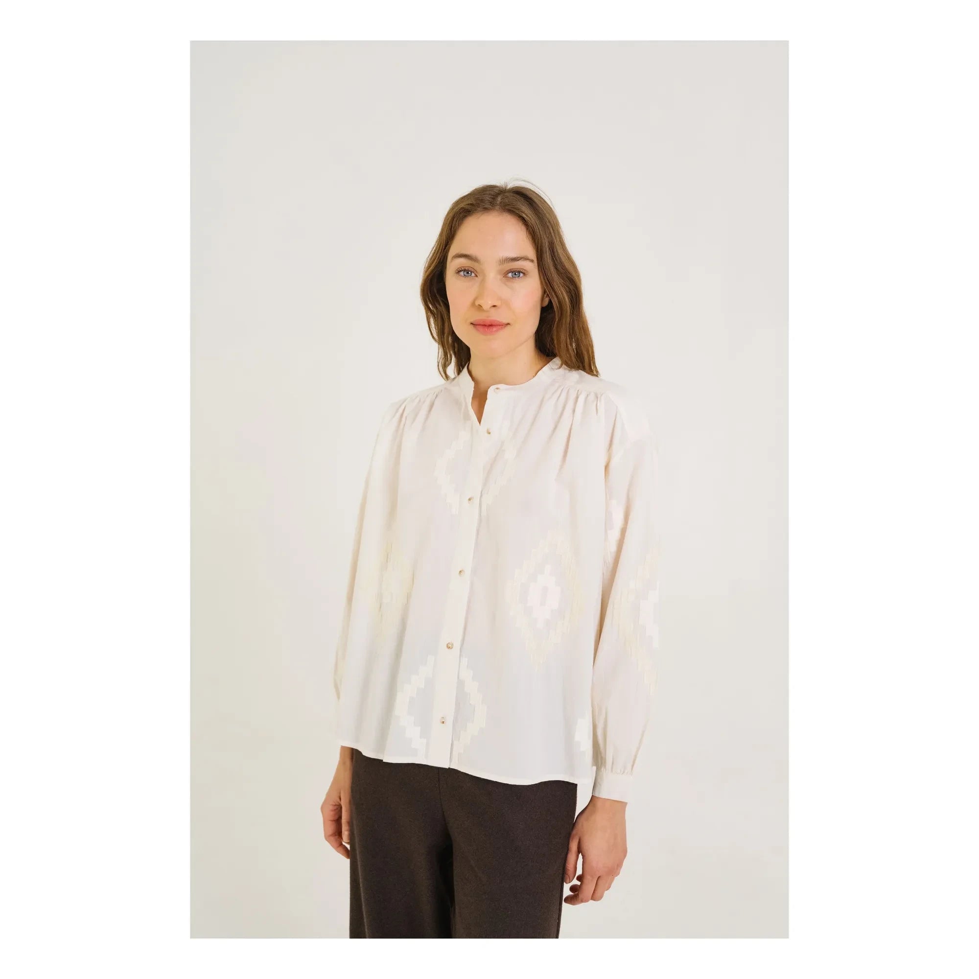Sacrécoeur - Ella Astra Embroidered Blouse | Ivory