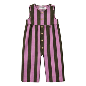 Lililotte - Gabriel Striped Twill Organic Cotton Jumpsuit | Olive Green