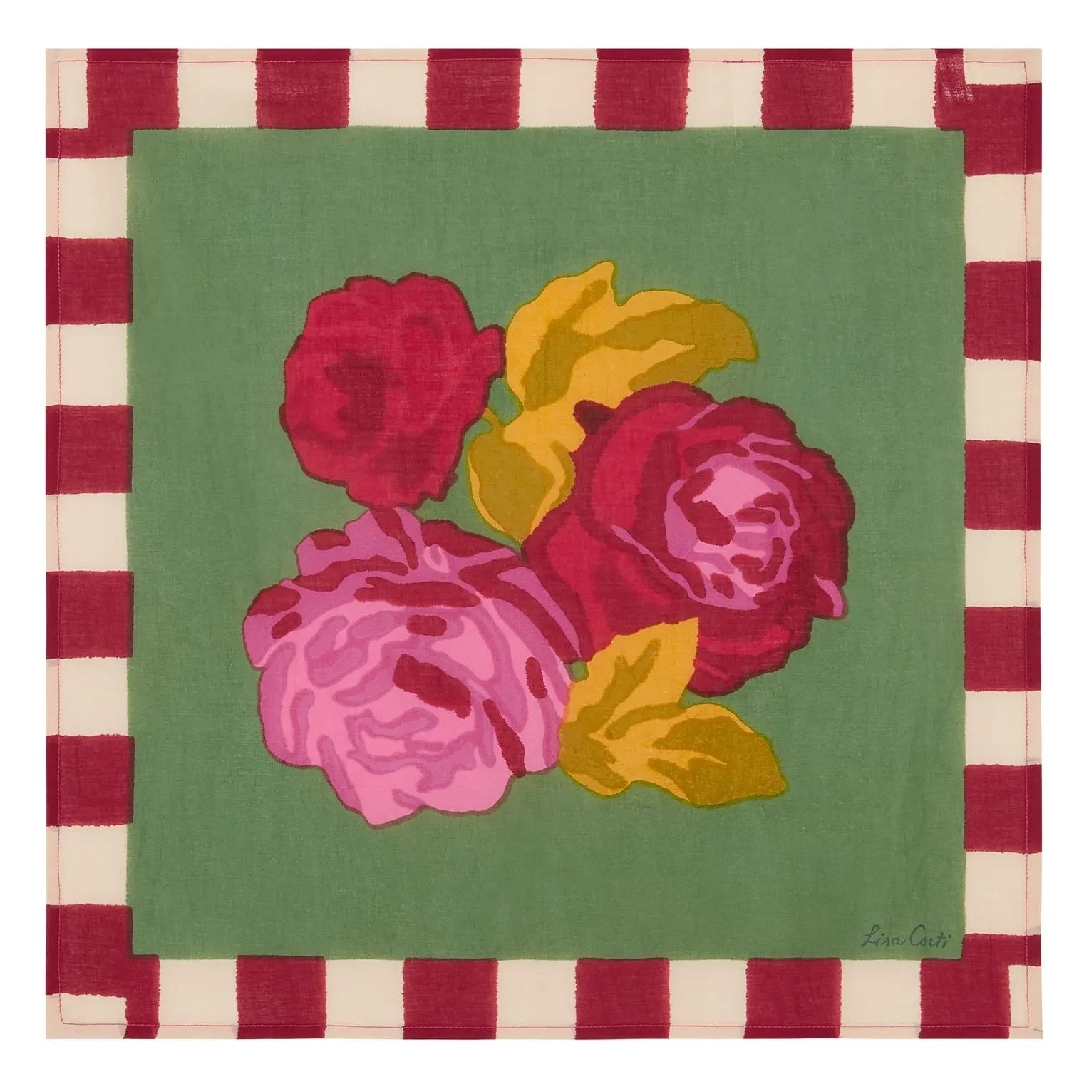 Lisa Corti - Nizam Striped Napkin | Green