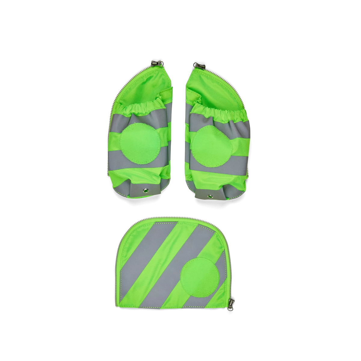 Ergobag - Side Pocket Fermuar Seti With Reflective Green
