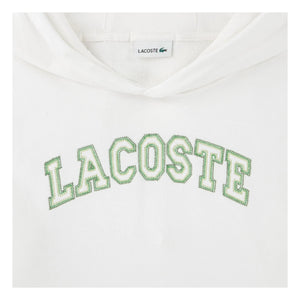Lacoste - Hooded sweatshirt with logo embroidery Organic cotton | White