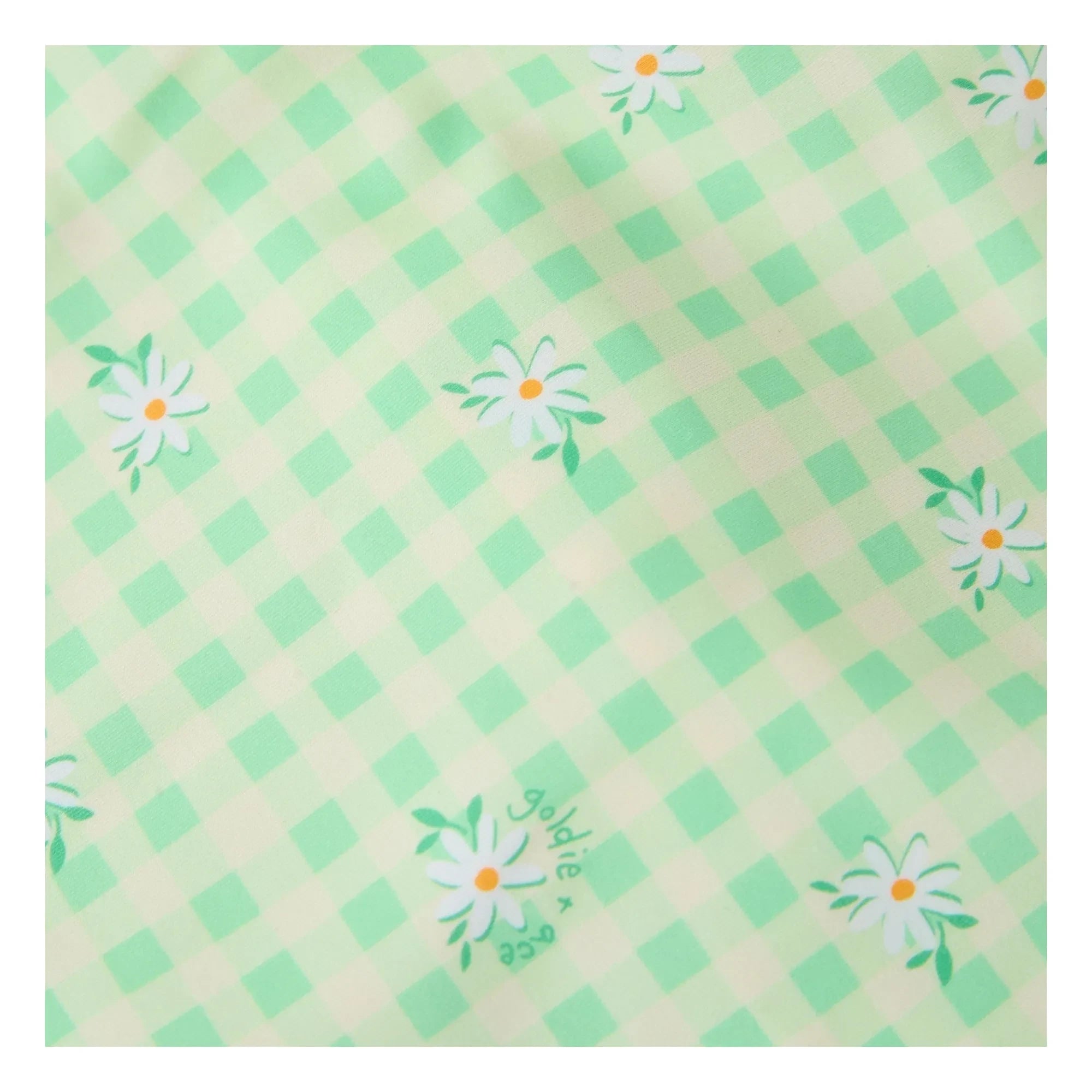 Goldie + Ace - UV Protection Bath T-Shirt with Floral Tile Pattern | Green