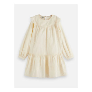 Scotch & Soda - Embroidered Ruffled Dress | Ecru