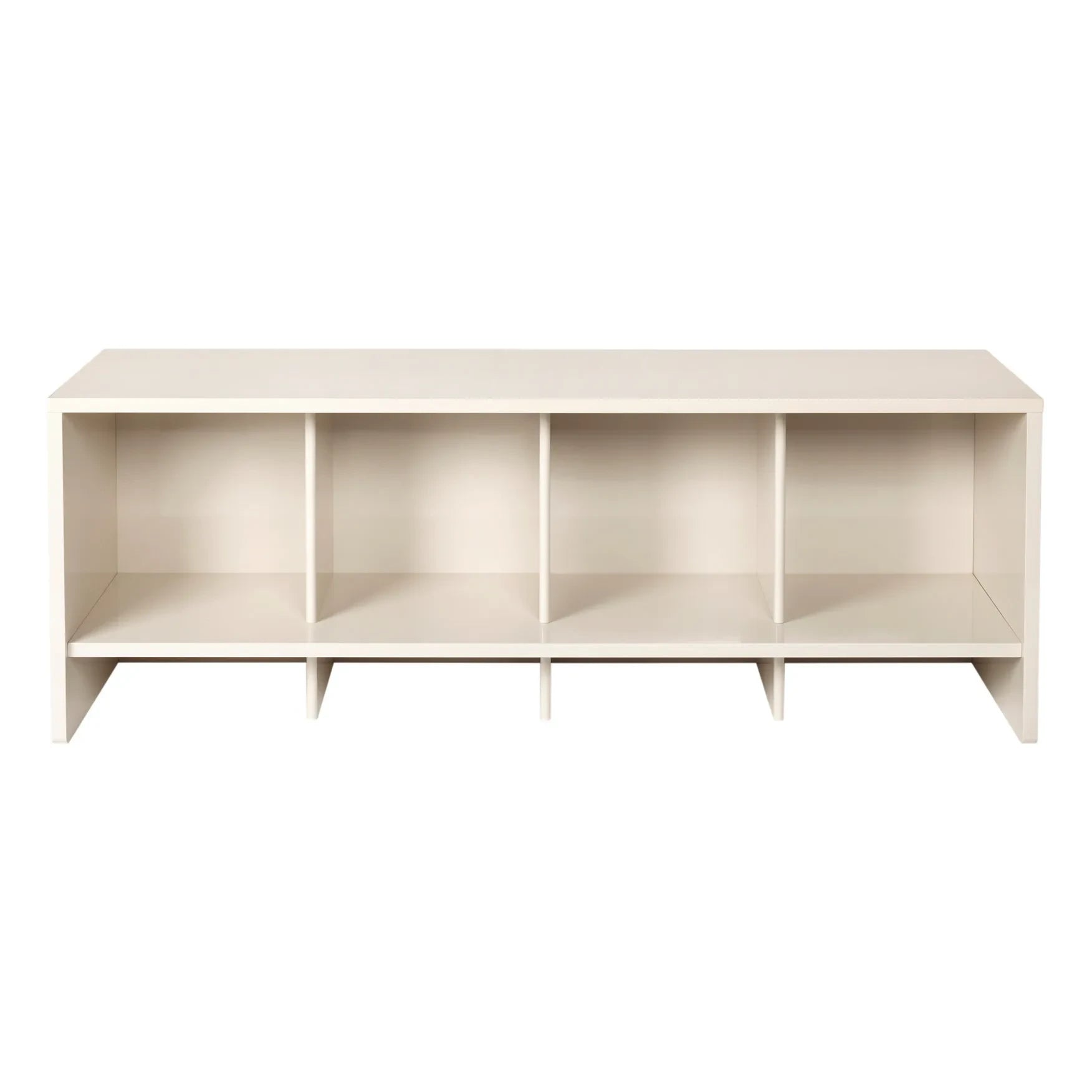 Broste Copenhagen - Tenna Low Lacquered Wooden Shelf | Light Grey