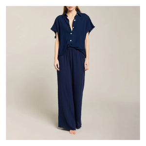 Maison Saint Julien - Corinth Shirt Made of Cotton Gauze | Navy