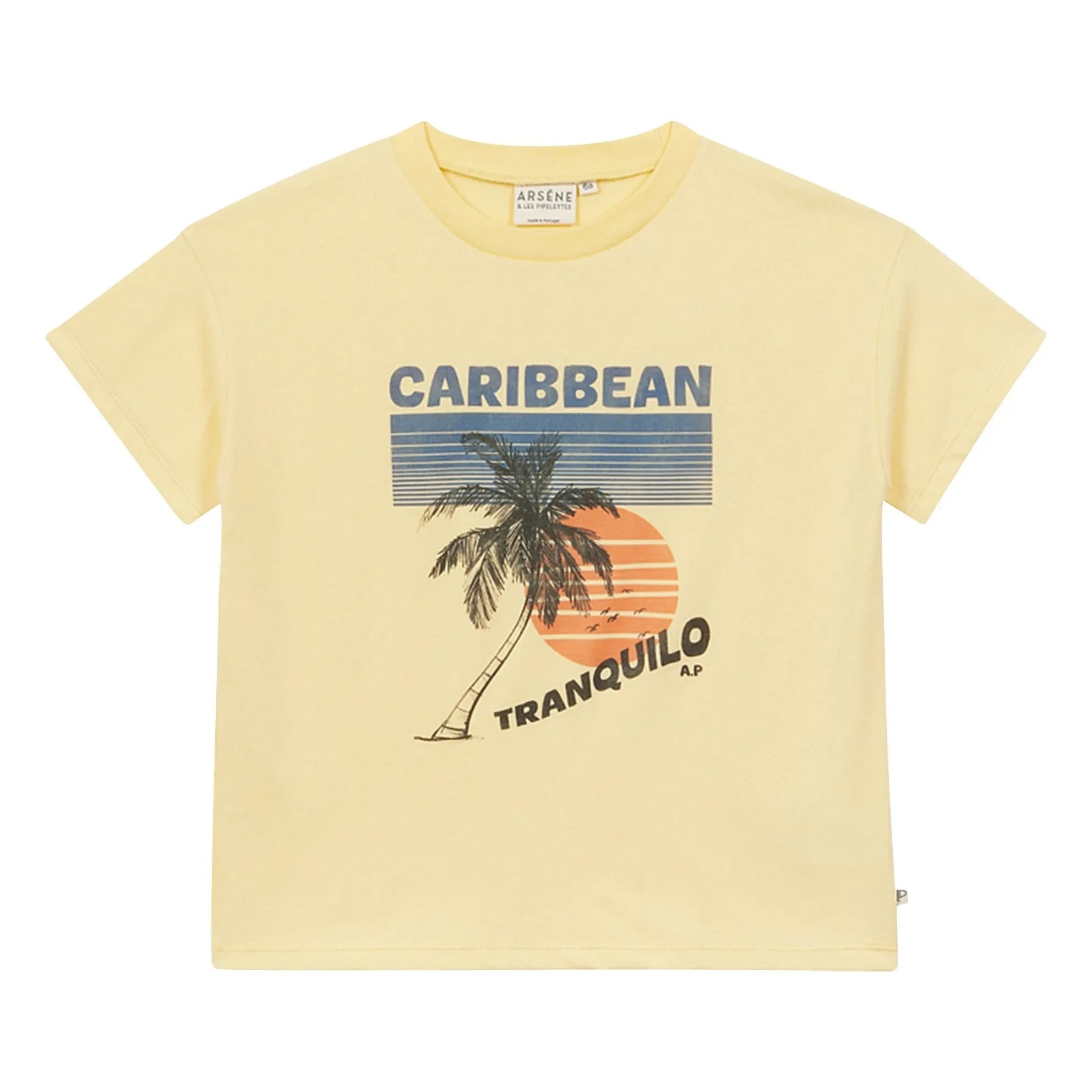 Arsène et Les Pipelettes - Caribbean Organic Cotton T-Shirt | Yellow