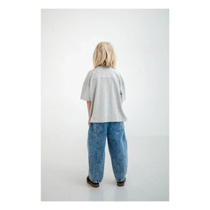 Repose AMS - Box-Shaped Organic Cotton T-Shirt | Gray Melange