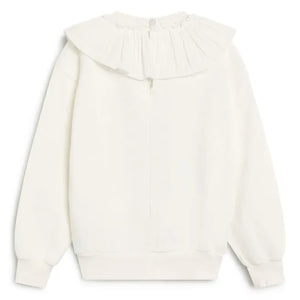 the new society - Beyaz Row Peter Pan Yaka Sweatshirt