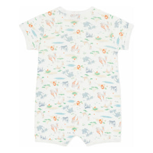 Petit Bateau - Hayvan Desenli Uyku Tulumlu Şort | Beyaz