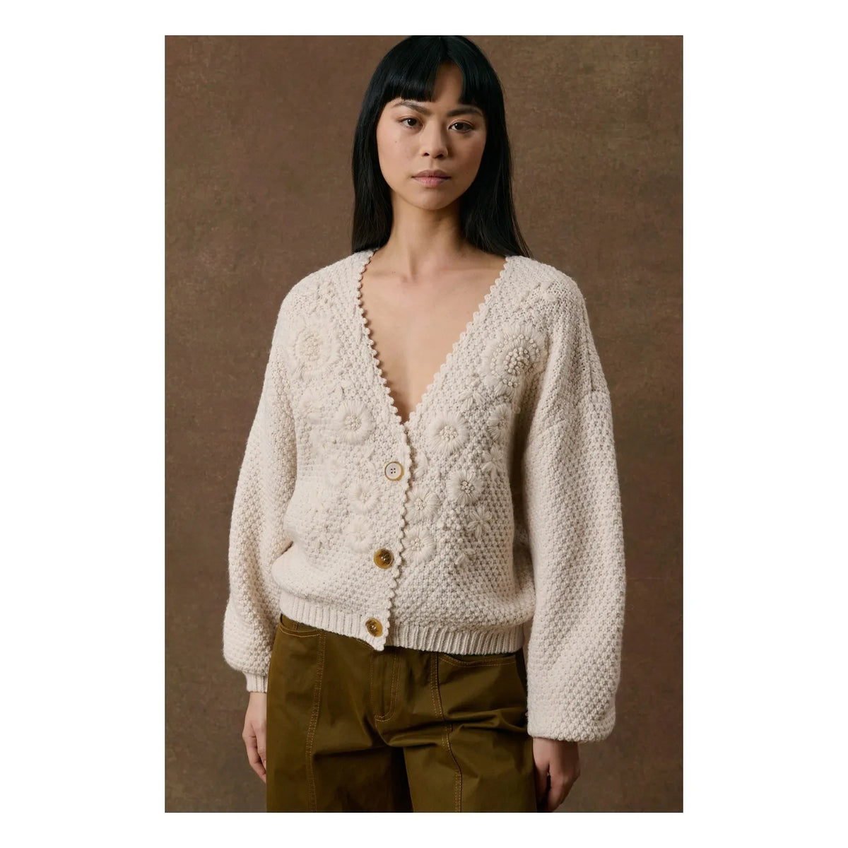Louise Misha - Lomina Wool Cardigan | Cream