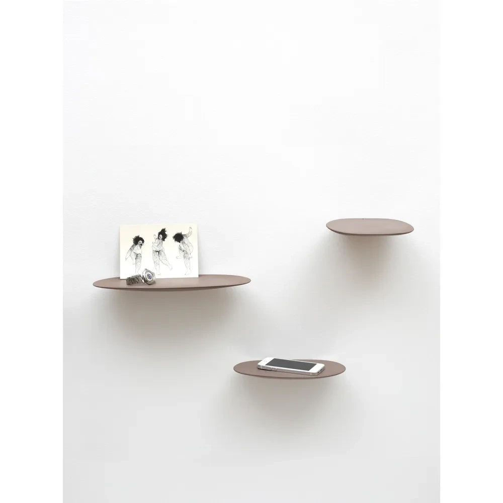 Moustache - Isola Ceramic Shelf, Studio Brichetziegler - 3-piece Set | Matte brown