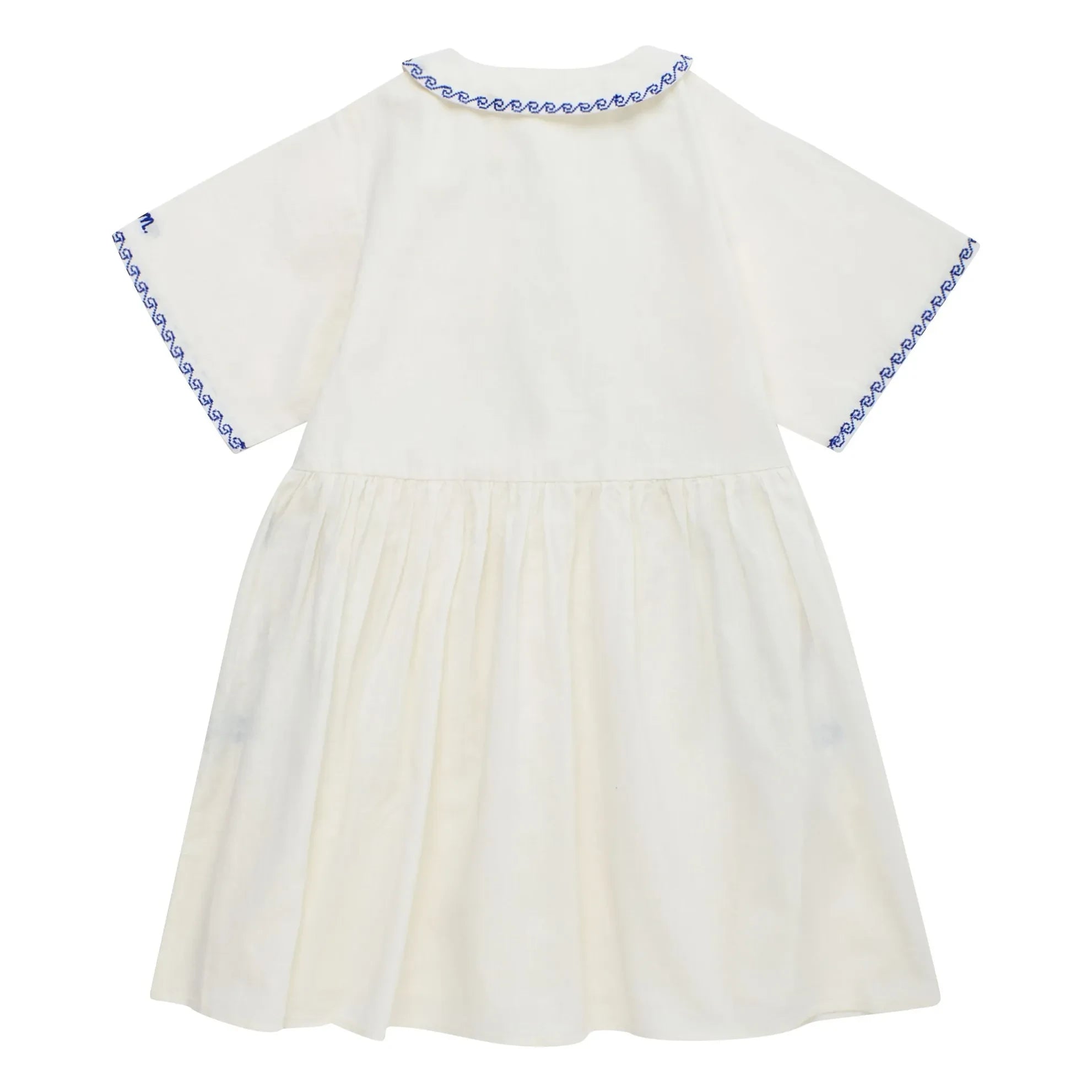 Maison Mangostan - Embroidered Voile Dress | White