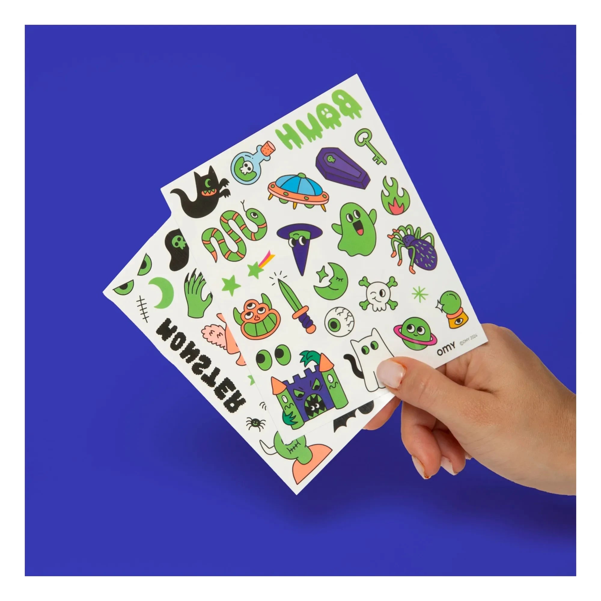 Omy - Boo! Fluorescent Temporary Tattoos