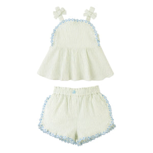 Gingersnaps - Isabel Striped Top and Shorts Set | Blue